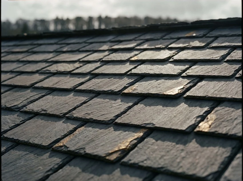 Newly installed architectural shingle roof